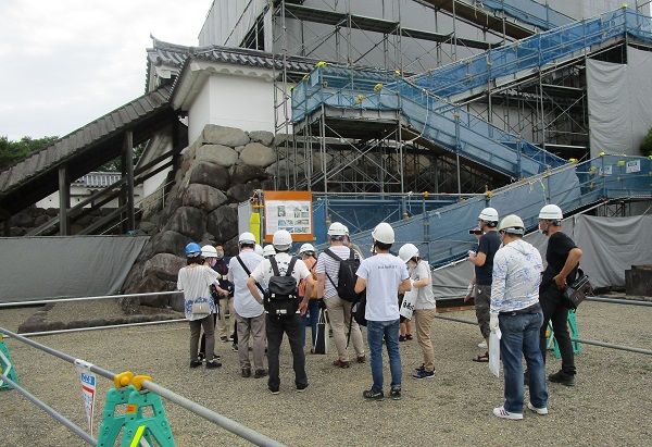 白石城天守閣の工事見学会03